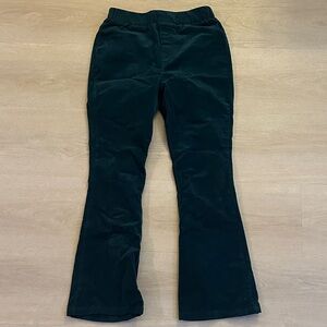 Dark Green Corduroy Flare Pants